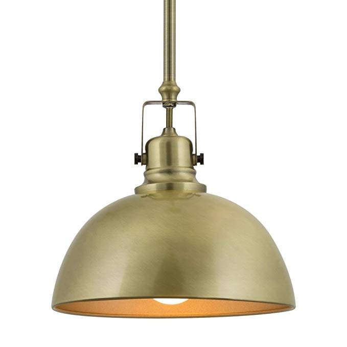 Kira Home Belle 9" Contemporary Industrial 1-Light Pendant Light, Adjustable Length + Shade Swive... | Amazon (US)