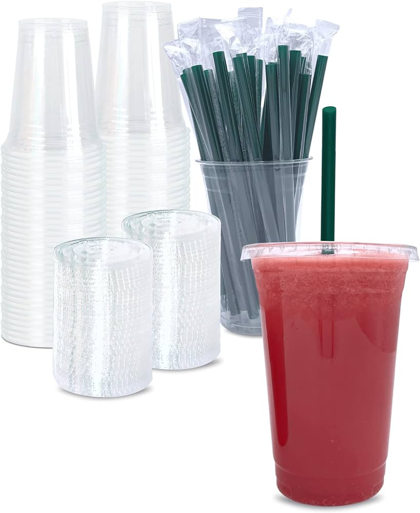 Clear Plastic Cups, 20 oz, 25 Sets | Amazon (US)
