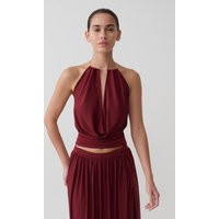 Banks Halter Neck Top With Hardware / Wine | MESHKI | S | MESHKI US