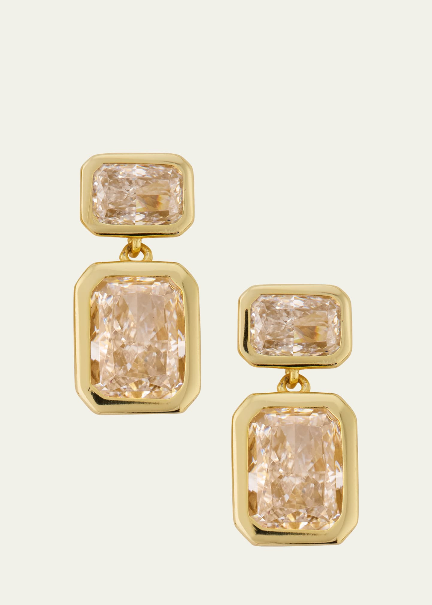 Shashi Emerald Baguette Cubic Zirconia Drop Earrings | Bergdorf Goodman