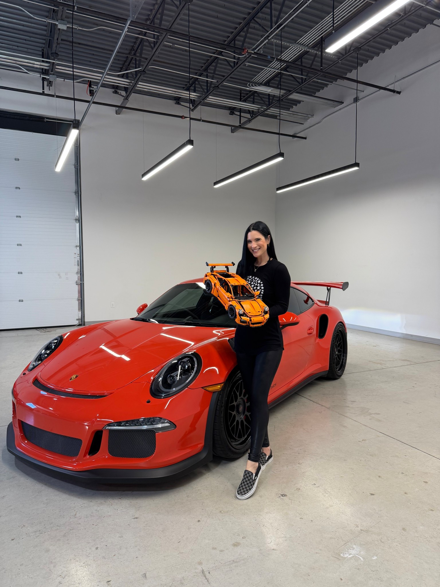 Lauren moshi skulk top - large SPANX faux leather leggings - small and on sale for $41 with code dtkxspanx 

Linked quite a few LEGO cars too

