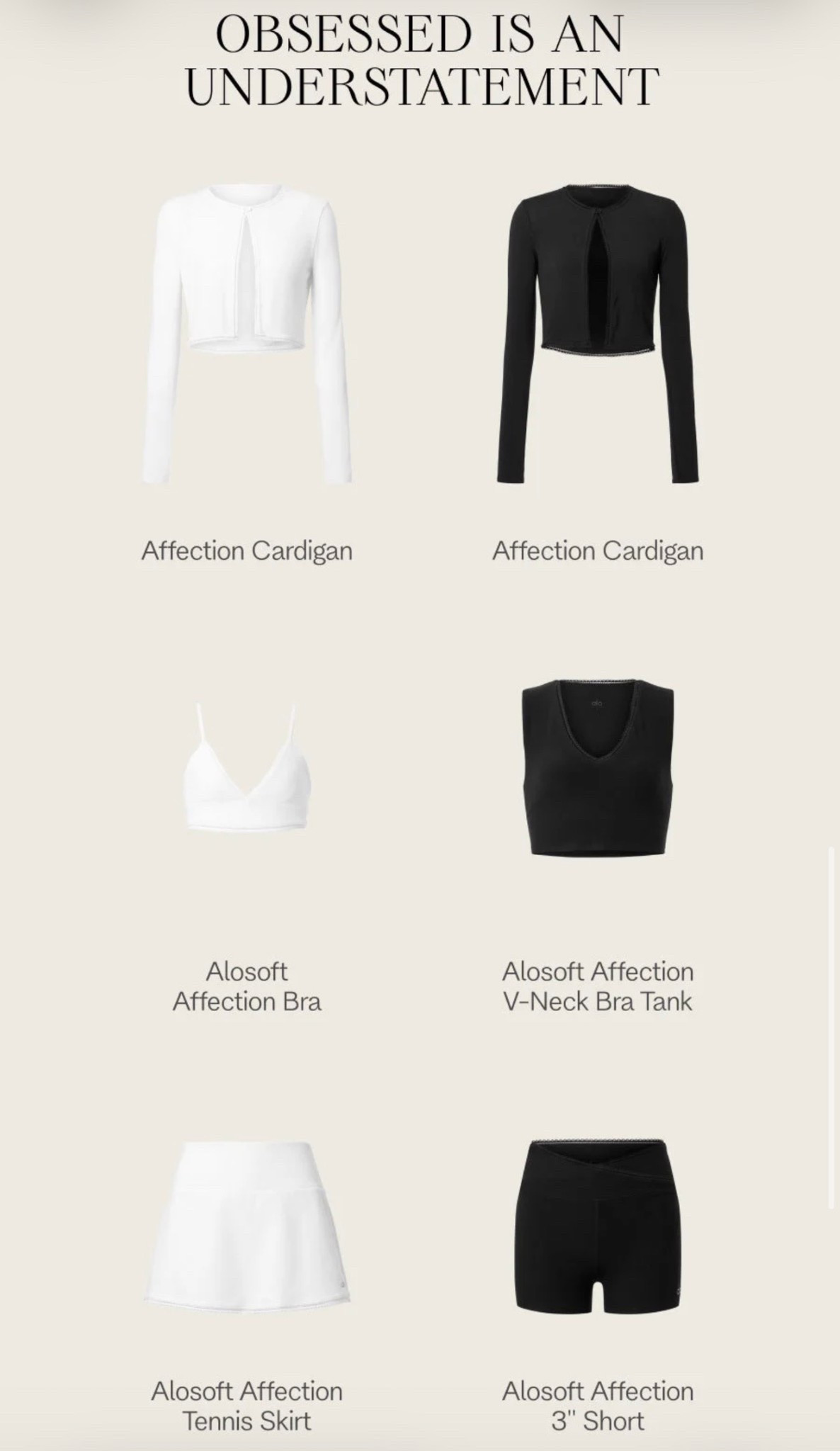 @Alo Yoga 
Priority Access

ALOSOFT AFFECTION
CAPSULE