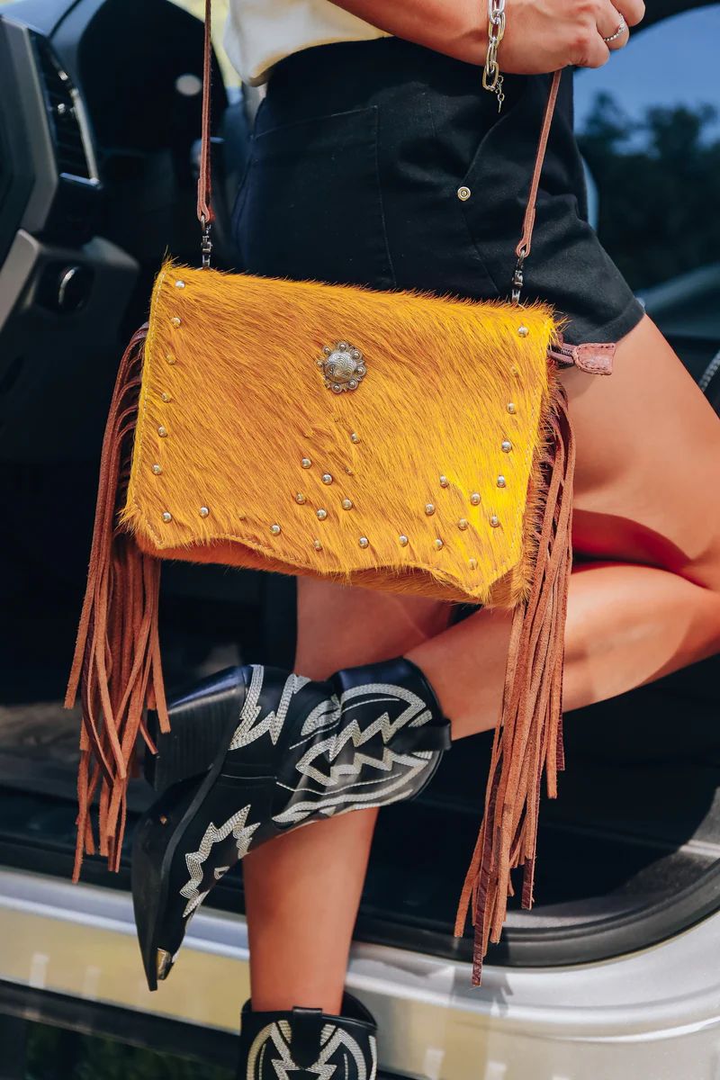 Down South Mustard Leather Clutch/Crossbody | Whiskey Darling Boutique