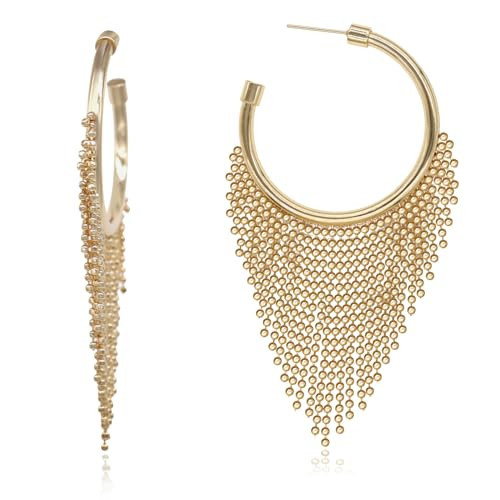 JECEIKA Stud Earrings for Women Chunky Trendy 14K Gold Plated Gold/Silver Hoop Statement Earring cartilage Lightweight Dainty Hypoallergenic Earrings for Jewelry Birthday Gifts（Hoop-1006-Gold） | Amazon (US)