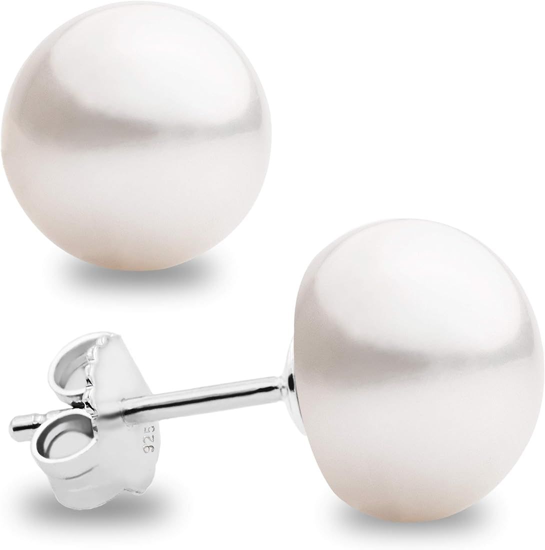 Secret & You - Orecchini a bottone con perle per donna e bambina, forma a bottone con perle colti... | Amazon (IT)
