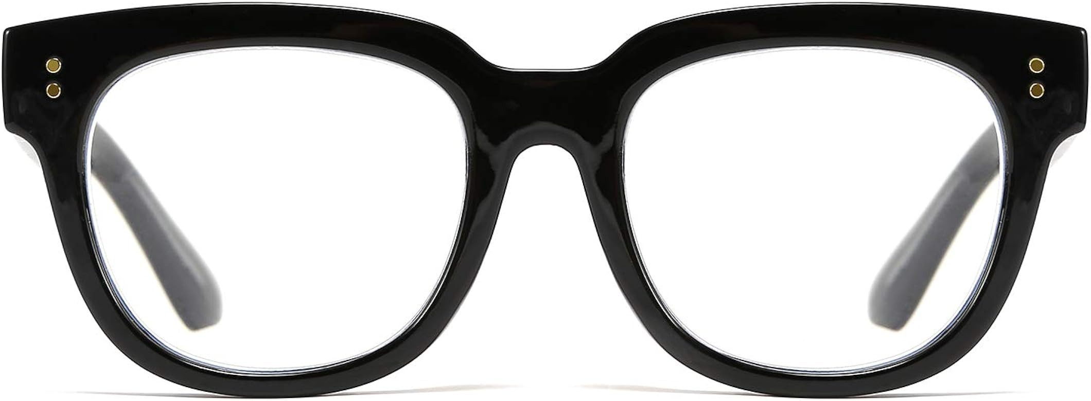 FEISEDY Retro Square Anti Blue Light Blocking Glasses Women Thick Oversized Computer Eyeglasses Doub | Amazon (US)