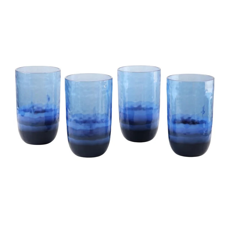 Beautiful 4-piece 22-Ounce Colorblock Acrylic Tall Tumblers set, Multi-Color by Drew Barrymore | Walmart (US)