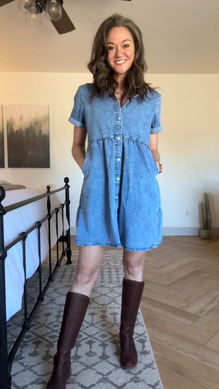 The cutest denim dress with pockets!

I love this perfect denim dress. It can be dressed up for work or dressed down as a casual dress. It’s great for a spring dress, summer dress, and fall dress. 

Denim outfit, summer outfit, summer dress, leather boots, riding boots, button up dress, blue dress, knee length dress, tiered dress, denim shift dress, gold chain necklace, teacher outfit, workwear, teacher workwear, business casual 

#amazonfind #founditonamazon #amazonfashion #amazonstyle

#LTKStyleTip #LTKWorkwear #LTKSeasonal