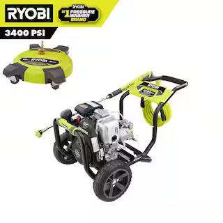 RYOBI 3400 PSI 2.3 GPM Cold Water Gas Pressure Washer with 16 in. Surface Cleaner RY803423H - The... | The Home Depot