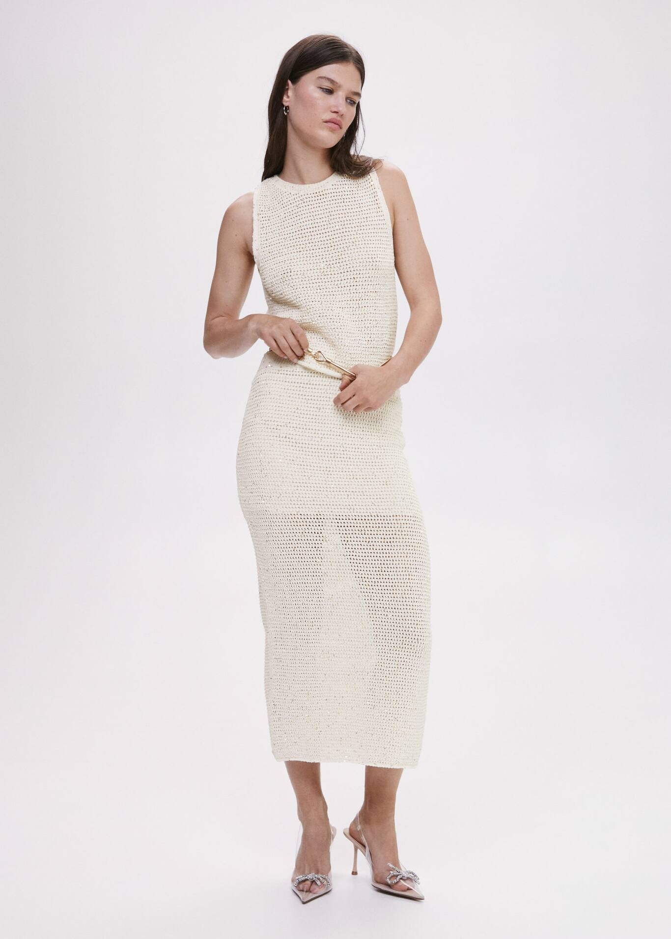 Openwork knitted skirt -  Women | Mango USA | MANGO (US)