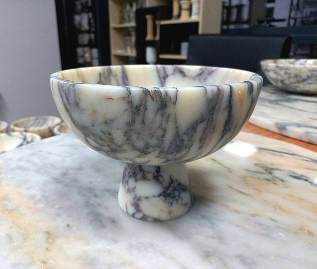 8 20 Cm Marble Serving Bowl Natural Calacatta Viola - Etsy | Etsy (US)