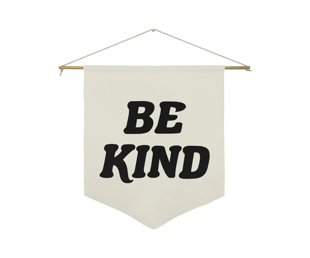 Be Kind Pennant Banner, Modern Neutral Kids Decor, Boho Nursery, Kids Penant, Be Kind Wall Hangin... | Etsy (US)
