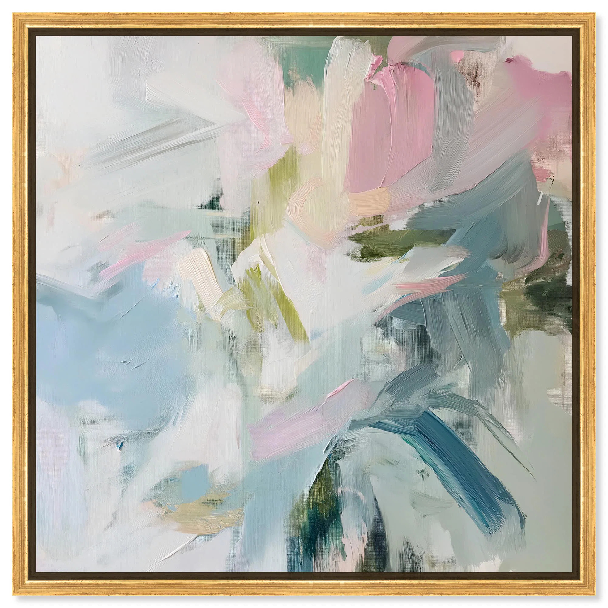 Elegant Green Abstract Canvas Modern Colorful Art by Art Remedy | Wayfair North America