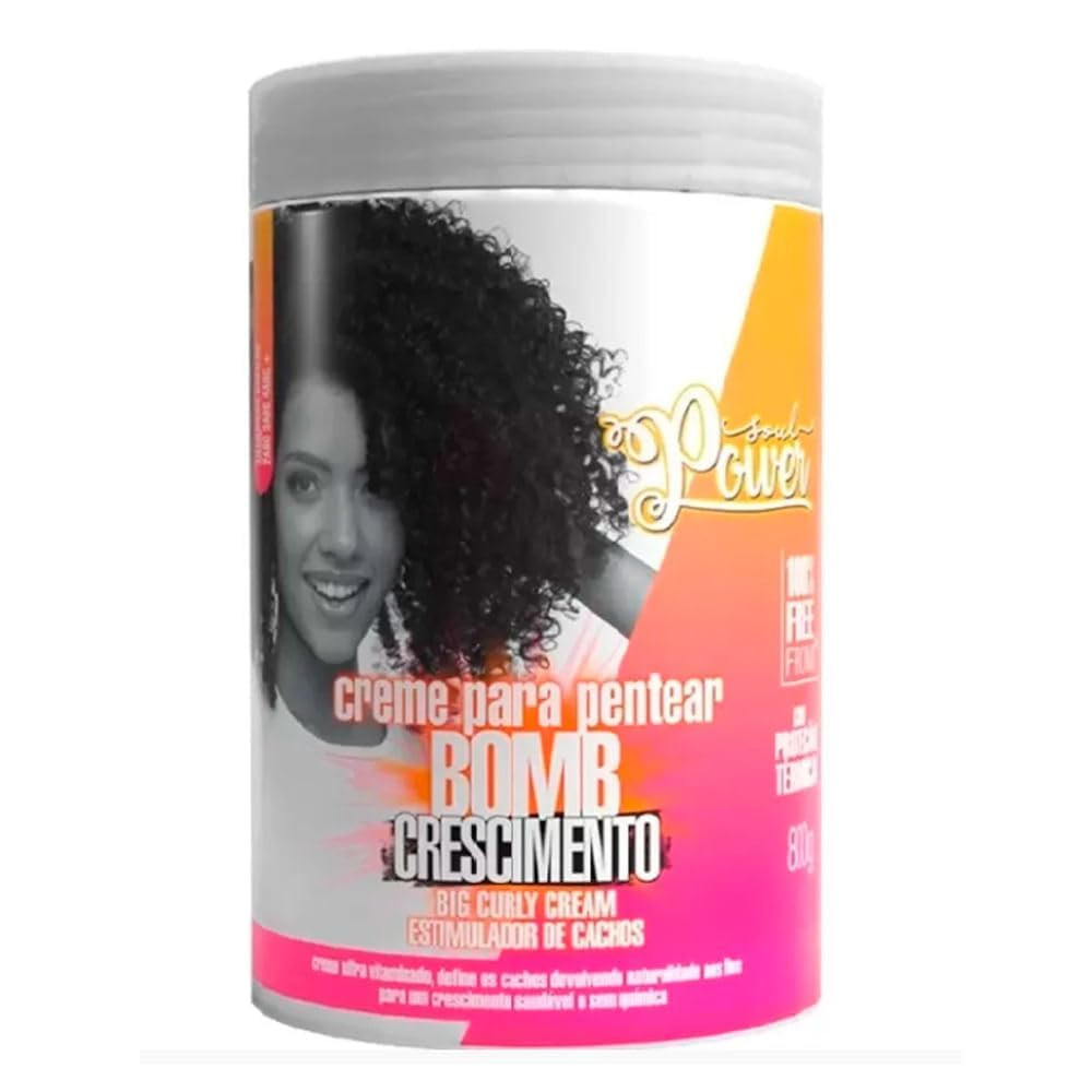 Creme para Pentear Bomb Crescimento Big Curly Cream Soul Power - 800g | Amazon (BR)