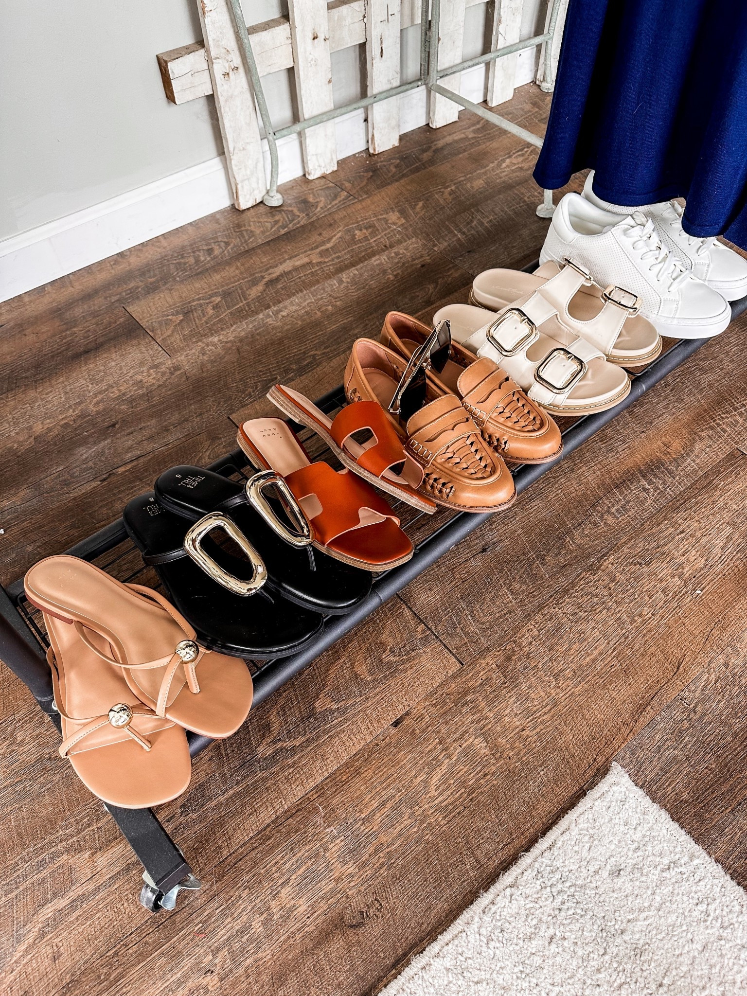 My summer capsule wardrobe shoes! All incredibly comfy! 
Nude flats tts 
Black sandals up 1/2 
Brown sandals tts 
Loafers tts 
White sandals tts 
Sneakers tts 

#LTKShoeCrush #LTKFindsUnder50 #LTKStyleTip