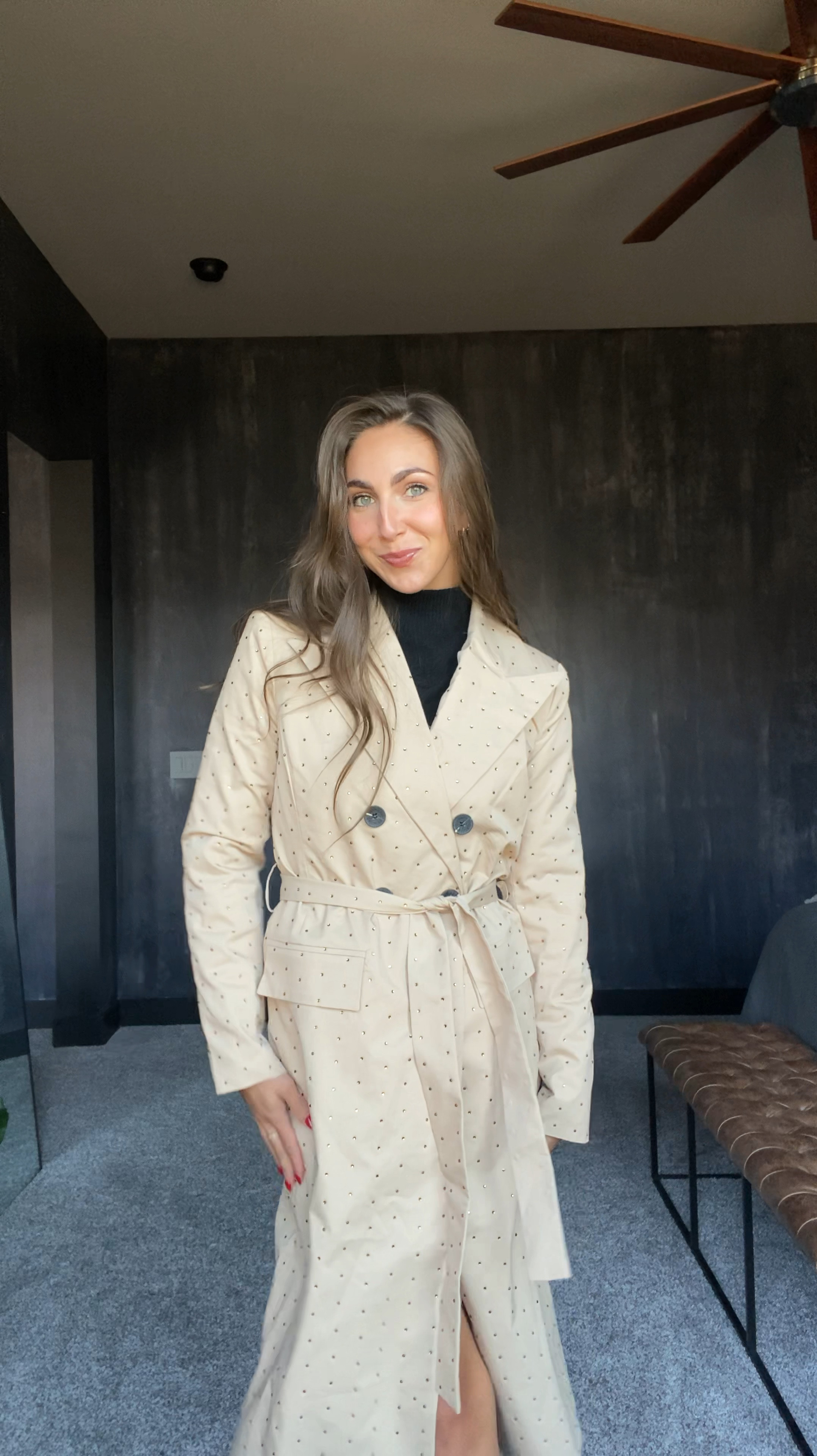 This rhinestone trench coat is stunning 🧥😍

Winter | coat | jacket | glitter | sparkle | fall | ootd | boots 

#LTKSeasonal #LTKxNSale #LTKSaleAlert