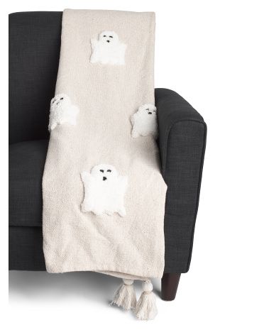 Oversized Hand Woven Tufted Ghost Throw | TJ Maxx