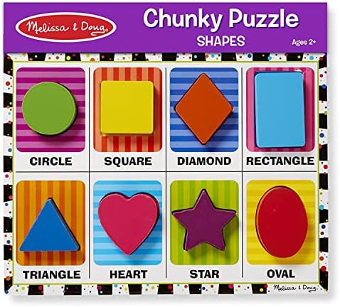 Melissa & Doug Shapes Wooden Chunky Puzzle (8 pcs) | Amazon (US)