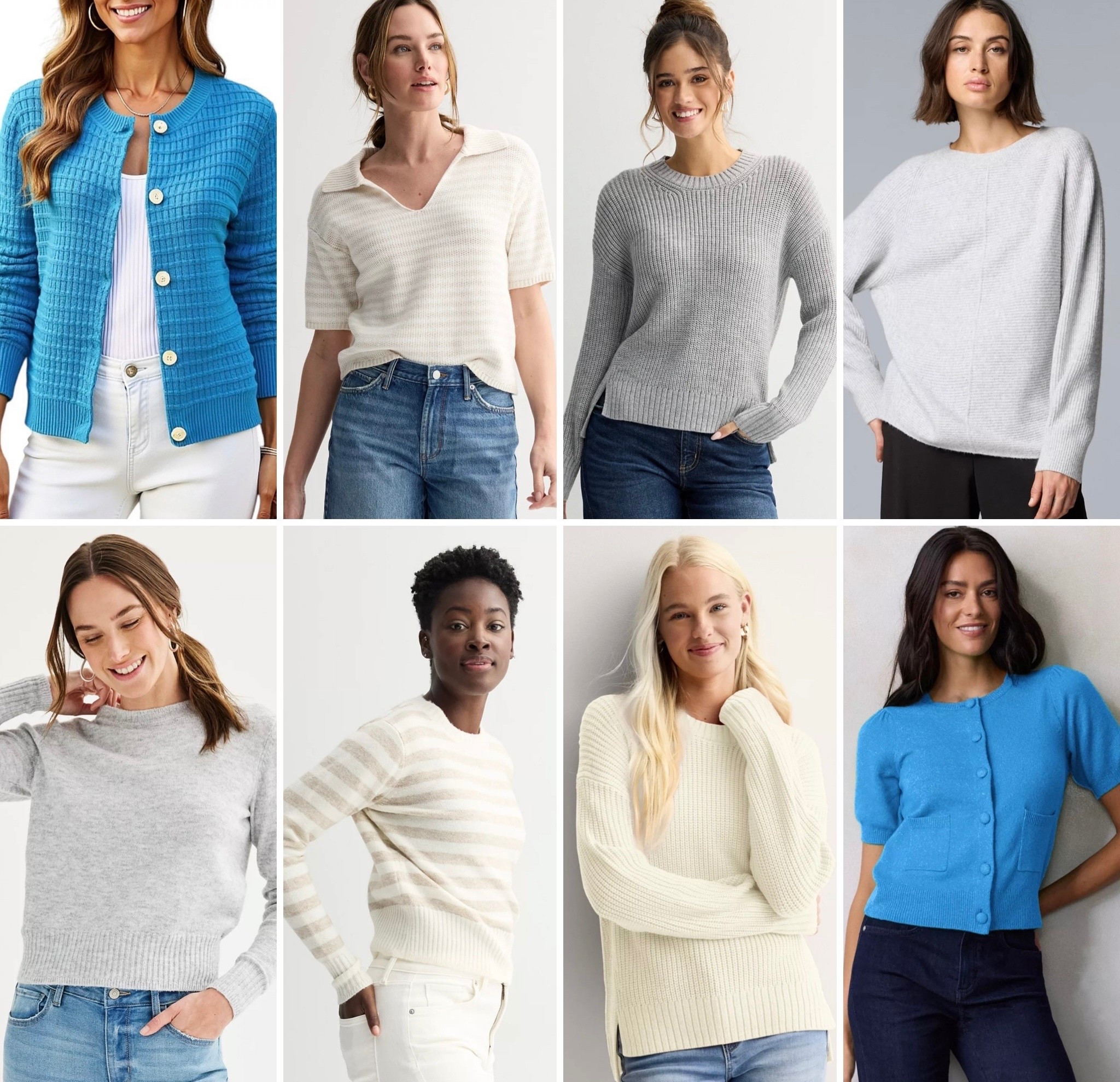 Spring sweaters at Kohls