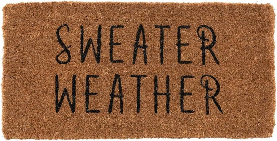 Creative Co-Op Natural Coir "Sweater Weather" Door Mat | Amazon (US)