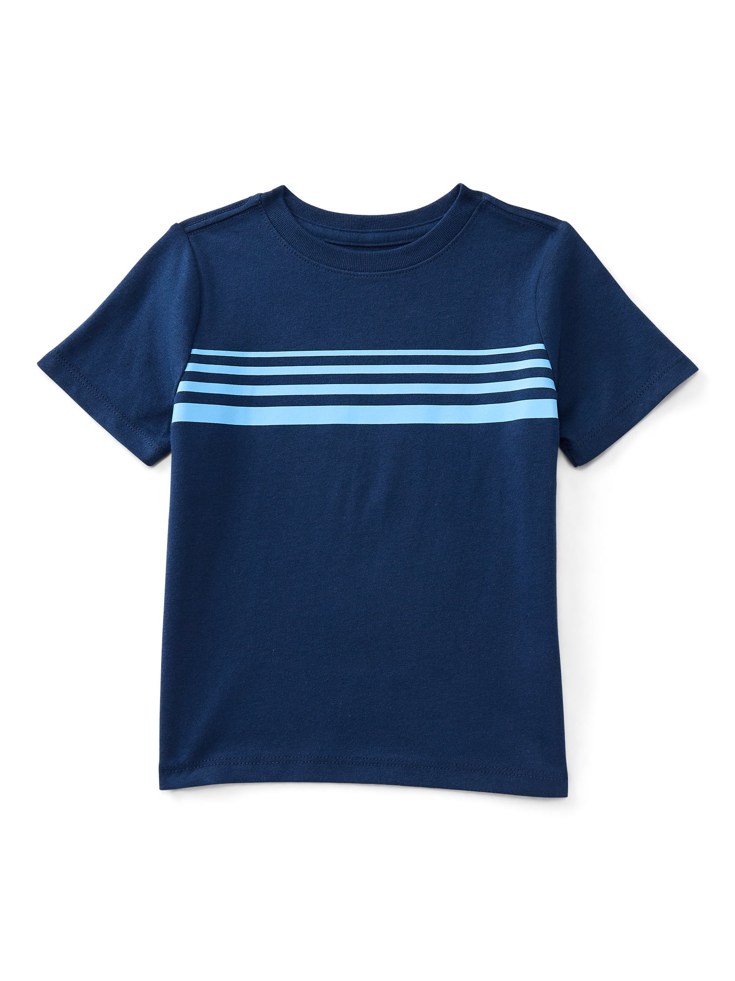 Wonder Nation Toddler Boys Short Sleeve Chest Stripe T-Shirt, Sizes 18M-5T | Walmart (US)