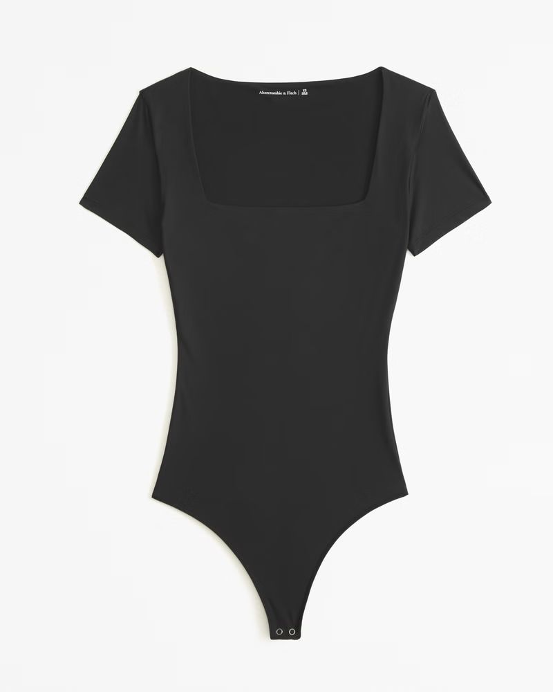Women's Soft Matte Seamless Short-Sleeve Squareneck Bodysuit | Women's | Abercrombie.com | Abercrombie & Fitch (US)