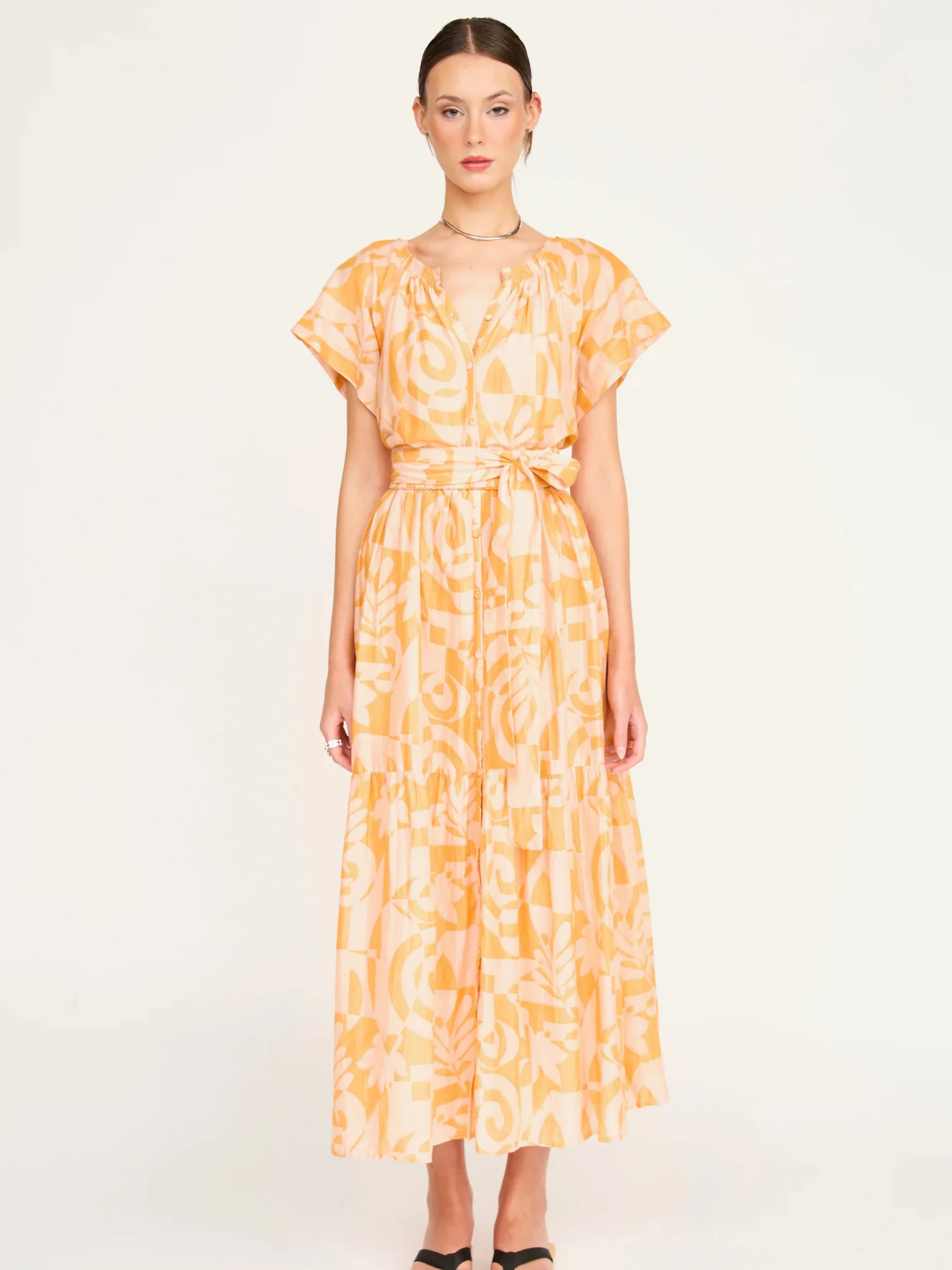 Vienna Maxi Dress in Orangesicle | Mirth | Beau & Ro