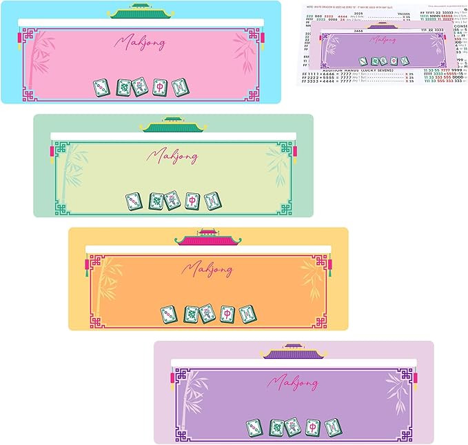 Faccito 4 Pcs Mahjong Card Guide and Line Finder for Strategy Tool for Beginners, for Travel, Par... | Amazon (US)