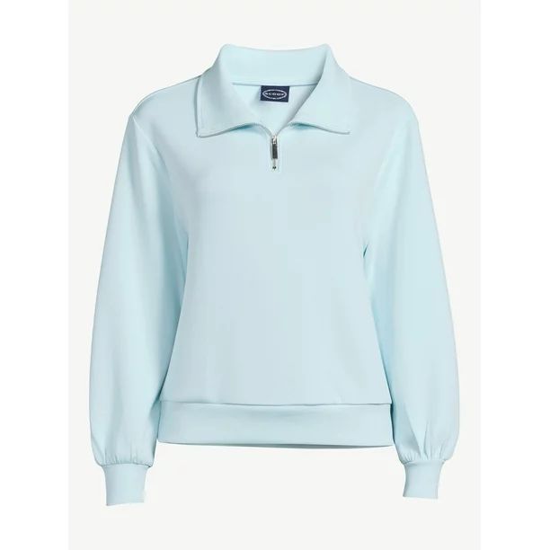 Scoop Women's Quarter Zip Pullover - Walmart.com | Walmart (US)