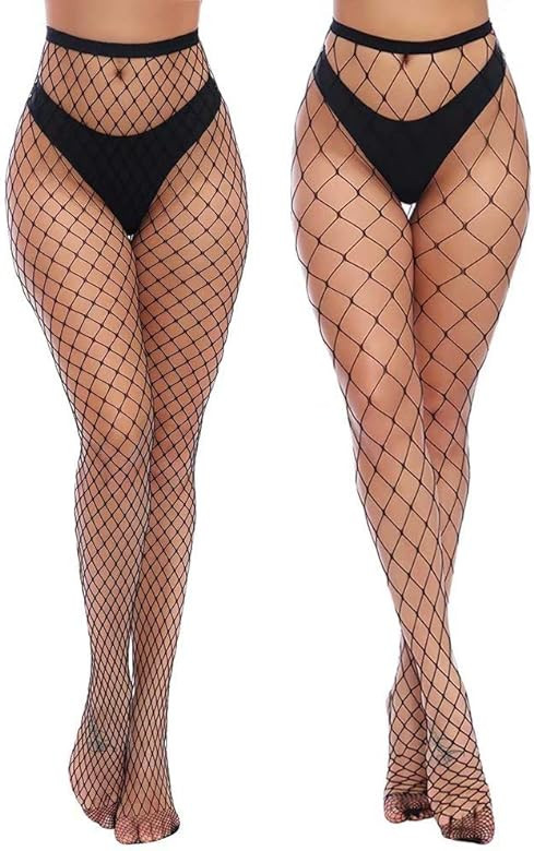 Charmnight Womens High Waist Tights Fishnet Stockings Thigh High Pantyhose | Amazon (US)