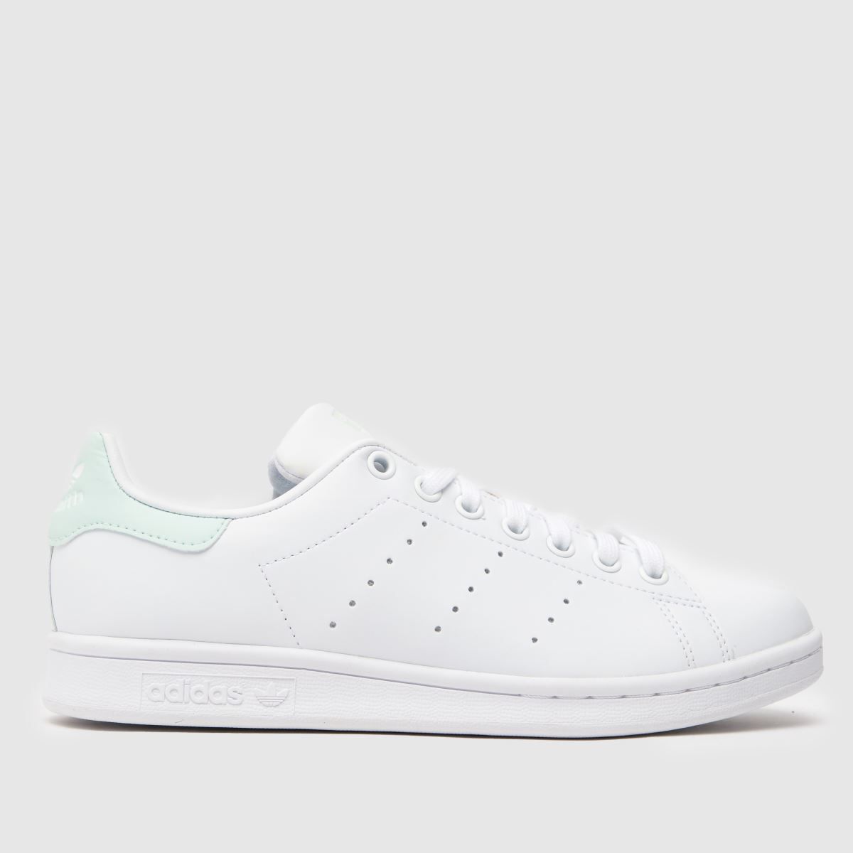 adidas white & green stan smith trainers | Schuh