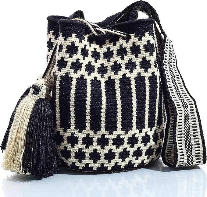 WYOU Designer Collection Hobo Bag Wayuu Crochet, Medium | Amazon (US)