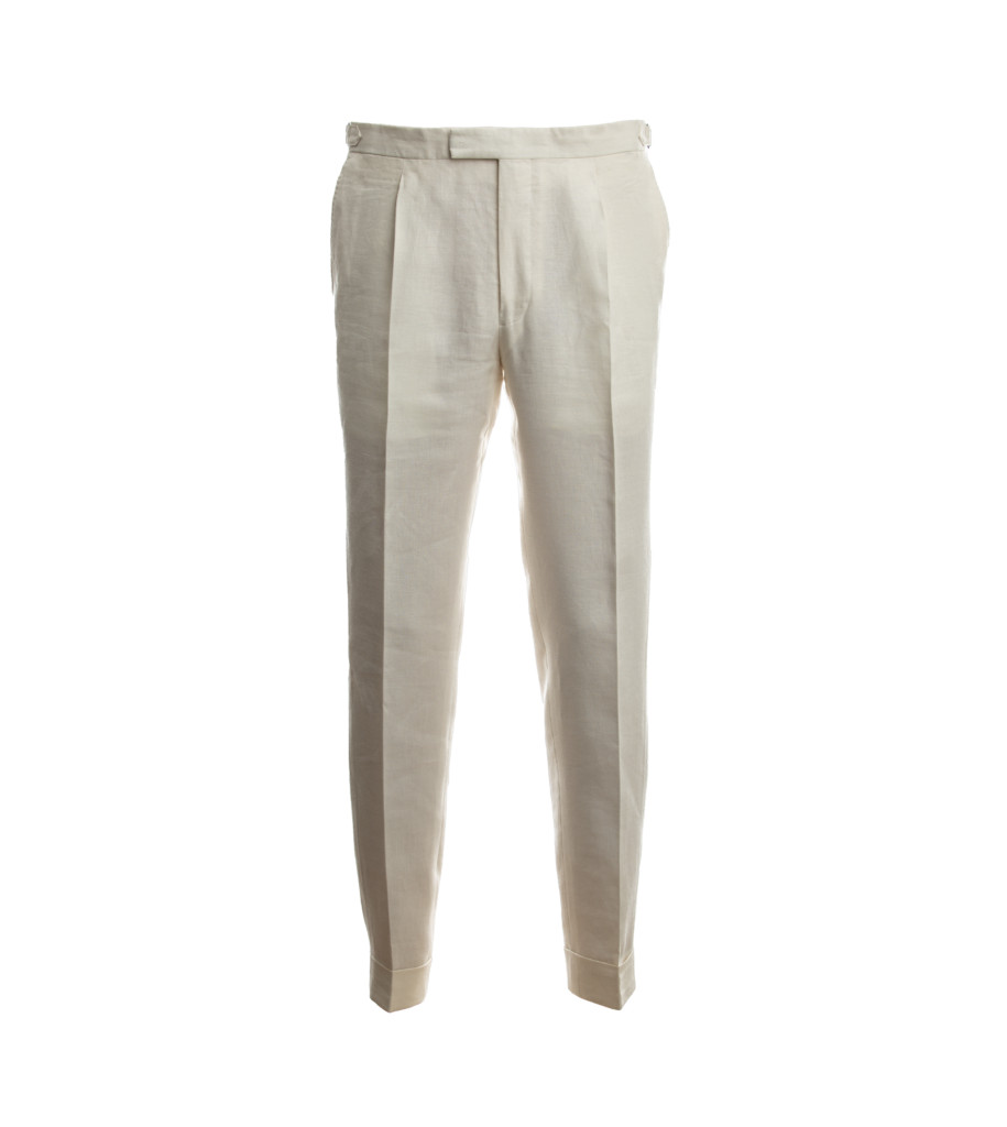 Cream Linen Pants | He Spoke Style