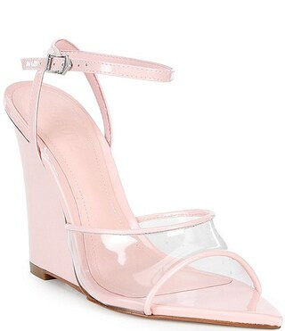 Elodie Vinyl Wedge Sandals | Dillard's