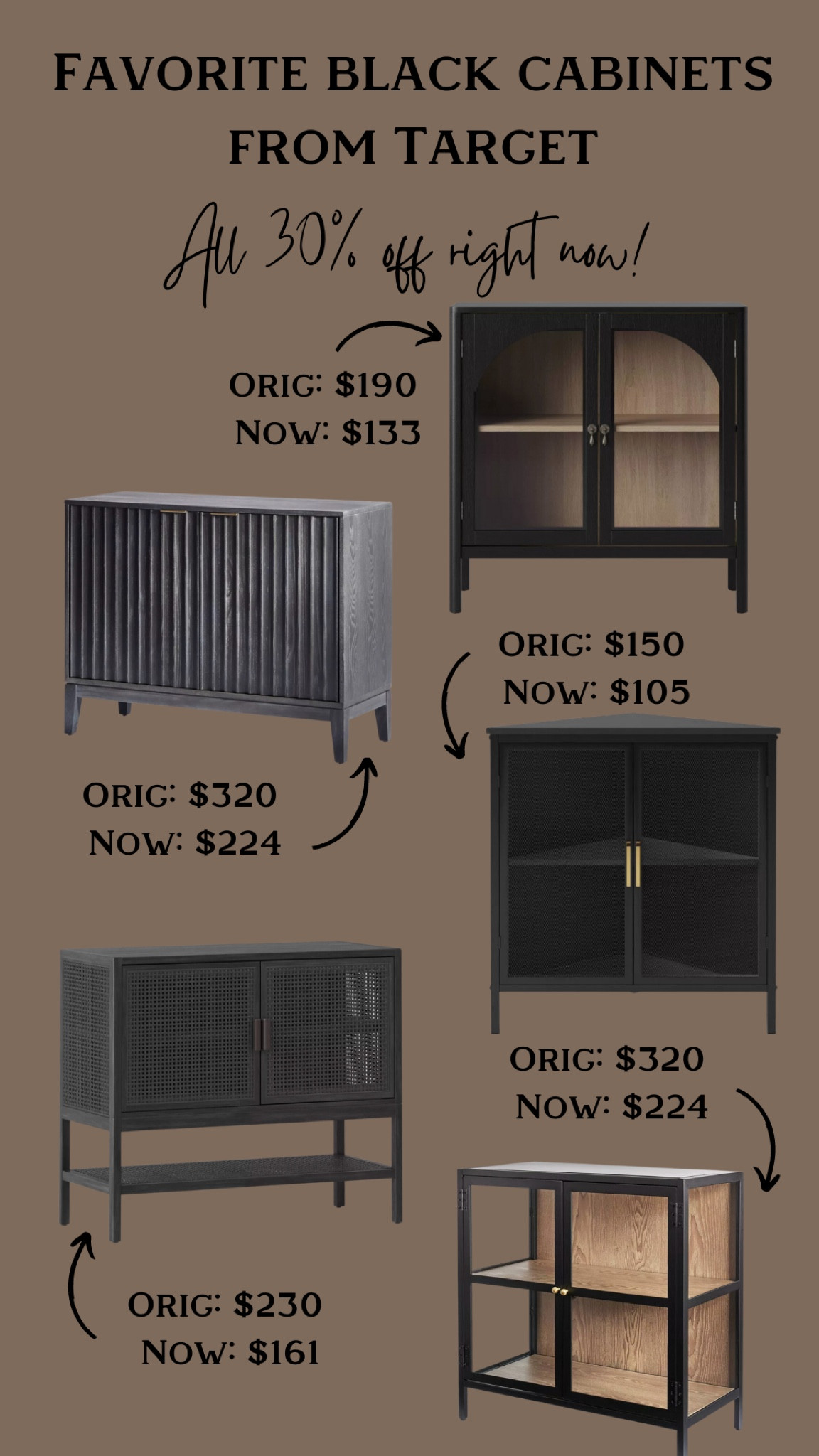 Pretty storage options for your  space!