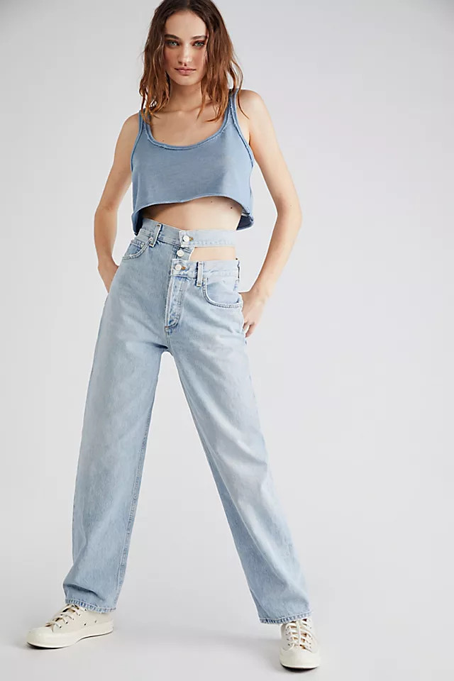 AGOLDE Broken Waistband Jeans | Free People (Global - UK&FR Excluded)
