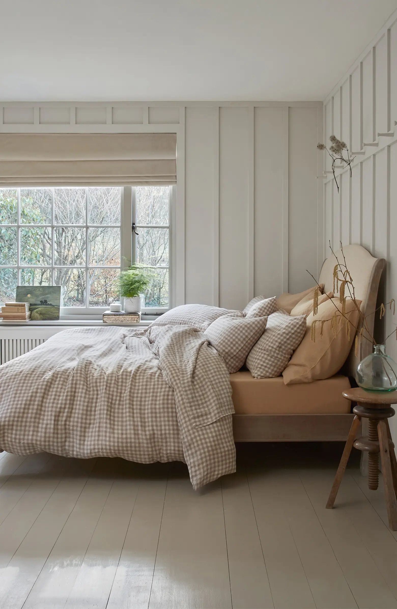 PIGLET IN BED Gingham Linen Duvet Cover | Nordstrom | Nordstrom