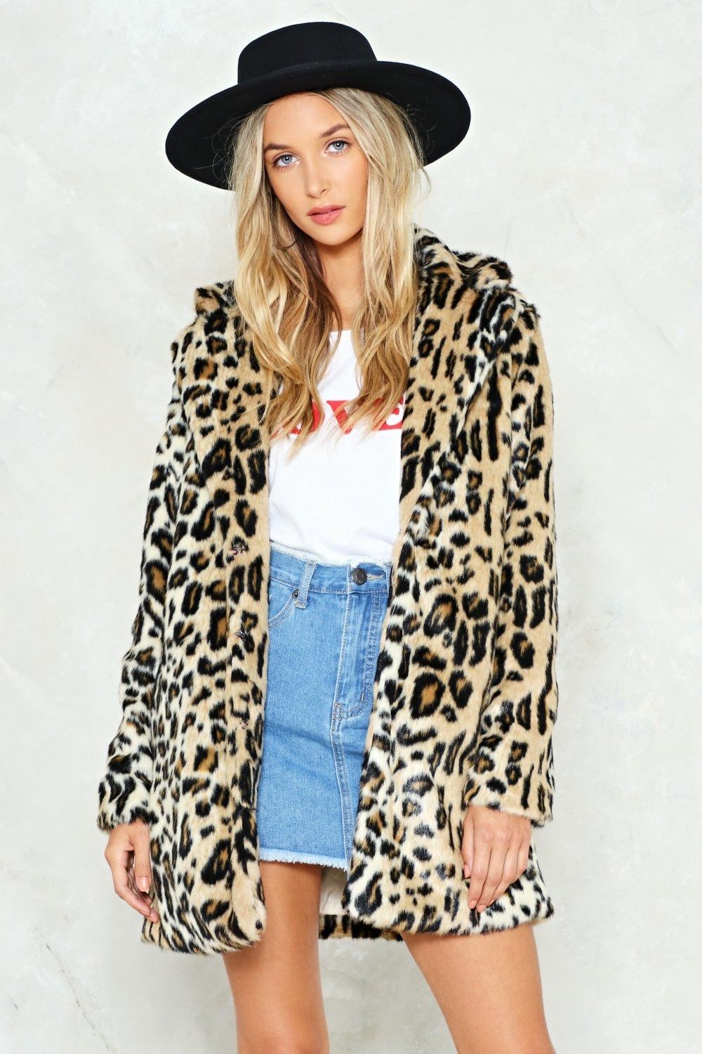 Grrrl Power Faux Fur Leopard Coat | NastyGal (US & CA)