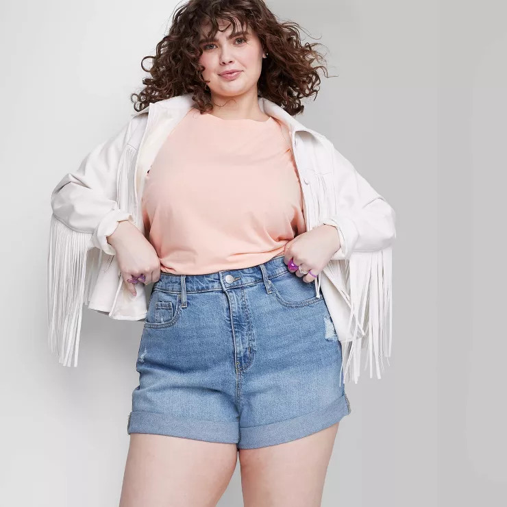 Women's Super-High Rise Rolled Cuff Jean Shorts - Wild Fable™ | Target