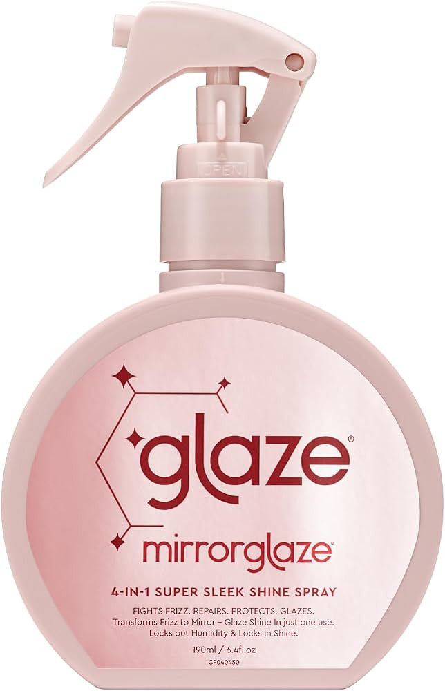 glaze MirrorGlaze Super Sleek Hair Shine Spray – Transforms Frizz to Glass-Like Shine, Protects... | Amazon (US)