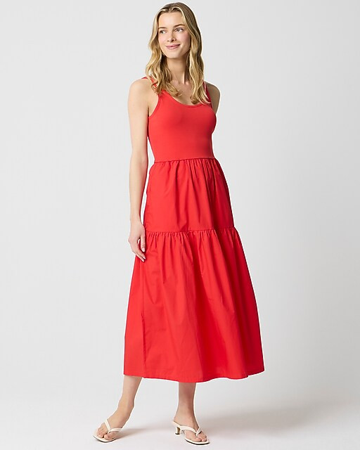 Tiered knit mixy midi dress | J.Crew Factory