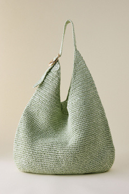 Die Love Knot Slouchy Tasche: Raffia Schnalle Edition | Anthropologie (EU)