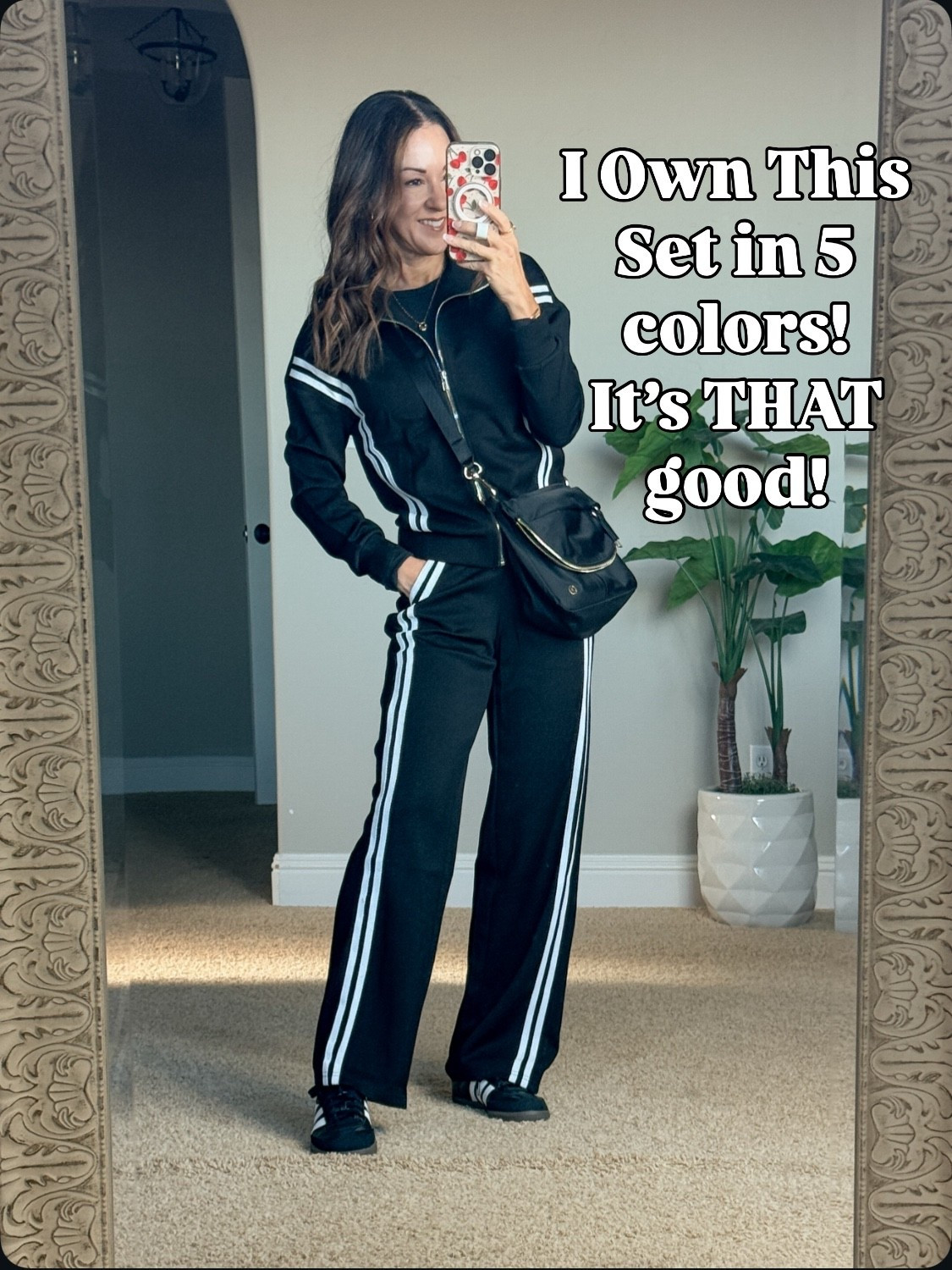 I love this track suit set so much that I own it in 5 colors!  Size XS. for reference I'm 5'1", 109lbs.

#LTKOver40 #LTKCyberWeek #LTKSaleAlert
