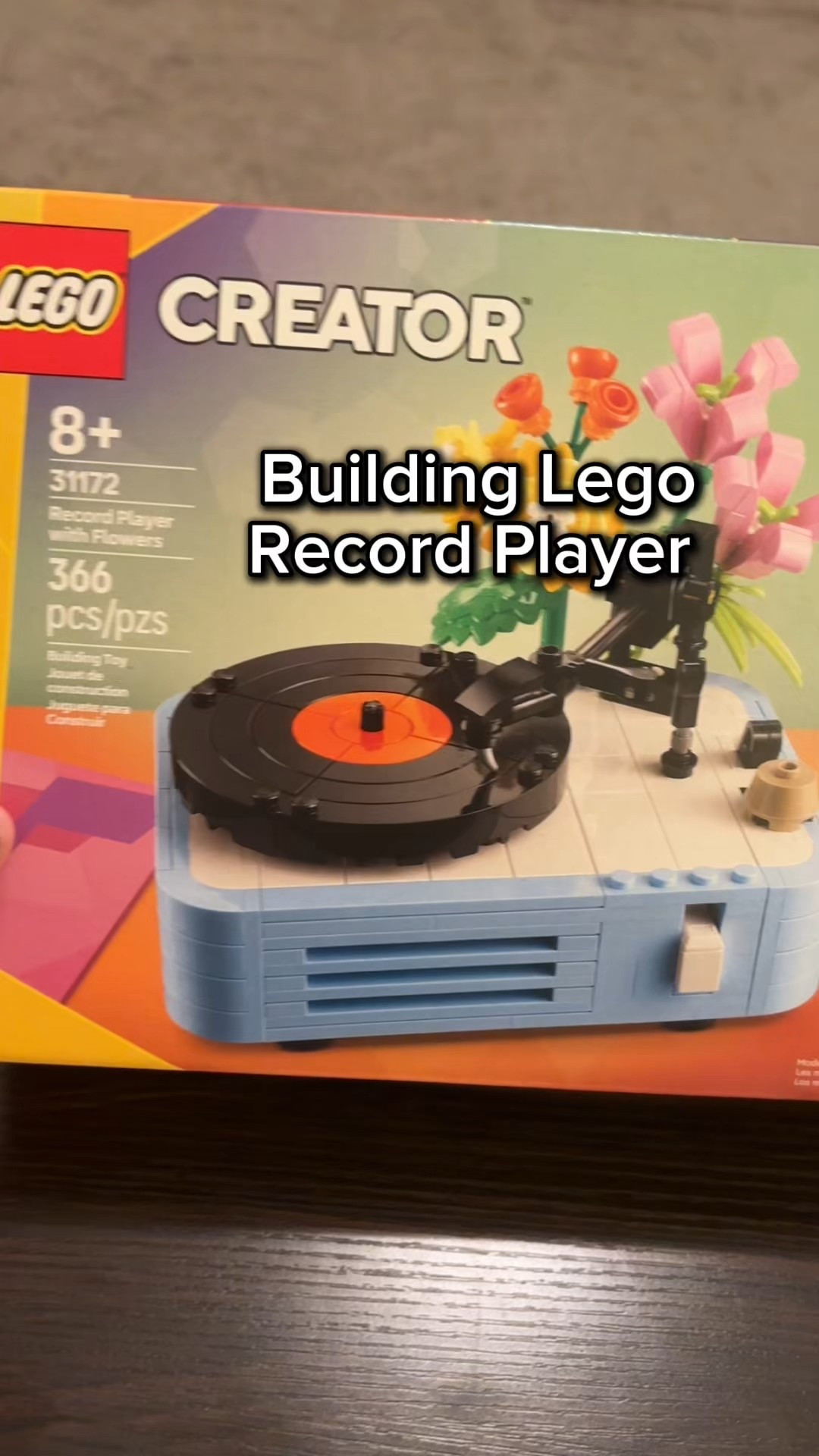 Lego Turntable / Record Player & Flowers 