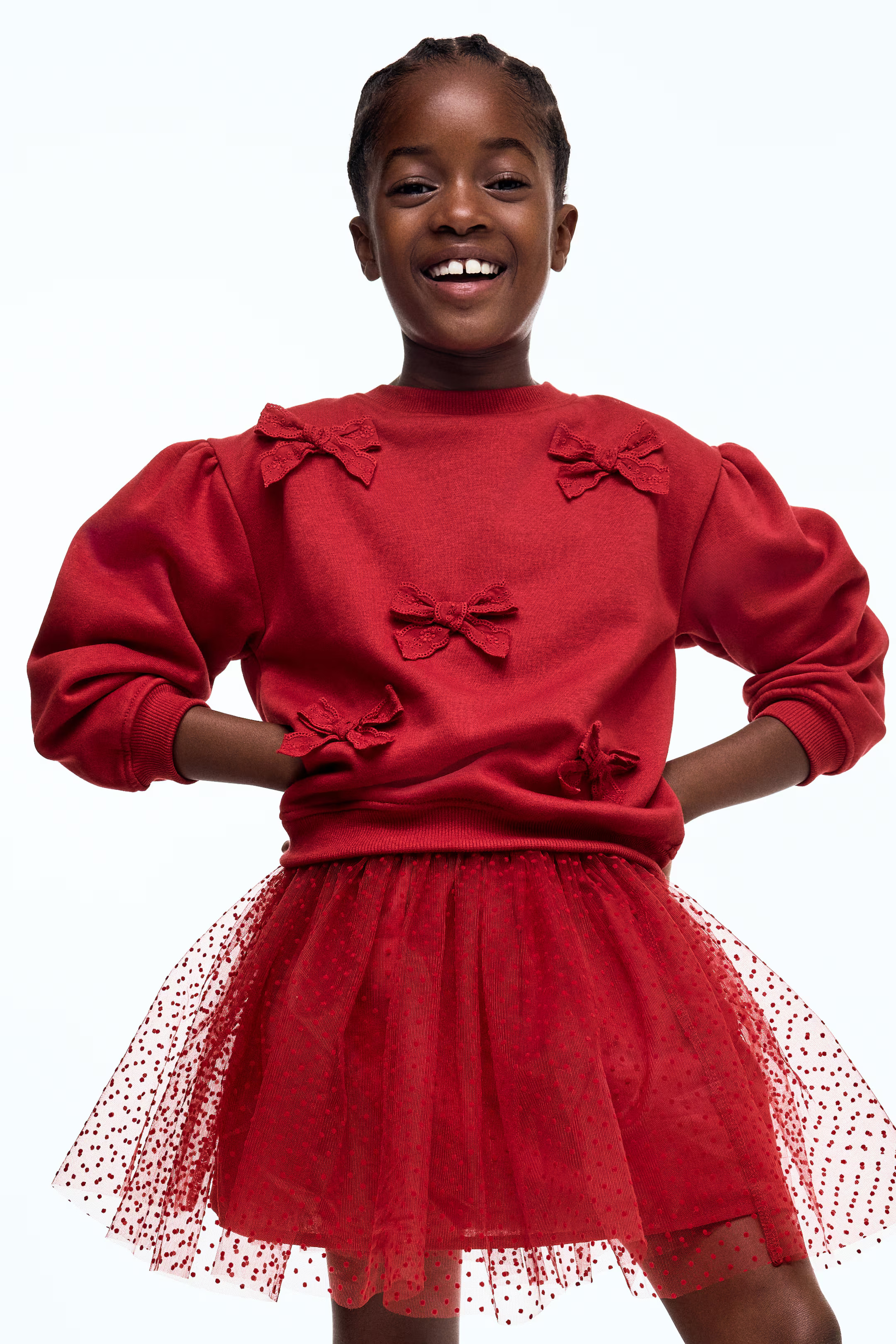 Flock-Print Tulle Skirt | H&M (US + CA)