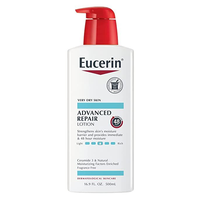 Eucerin Advanced Repair Body Lotion, Unscented Body Lotion for Dry Skin, 16.9 Fl Oz Pump Bottle | Amazon (US)