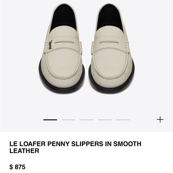 SAINT LAURENT Le Loafer - White Penny Loafer | Poshmark