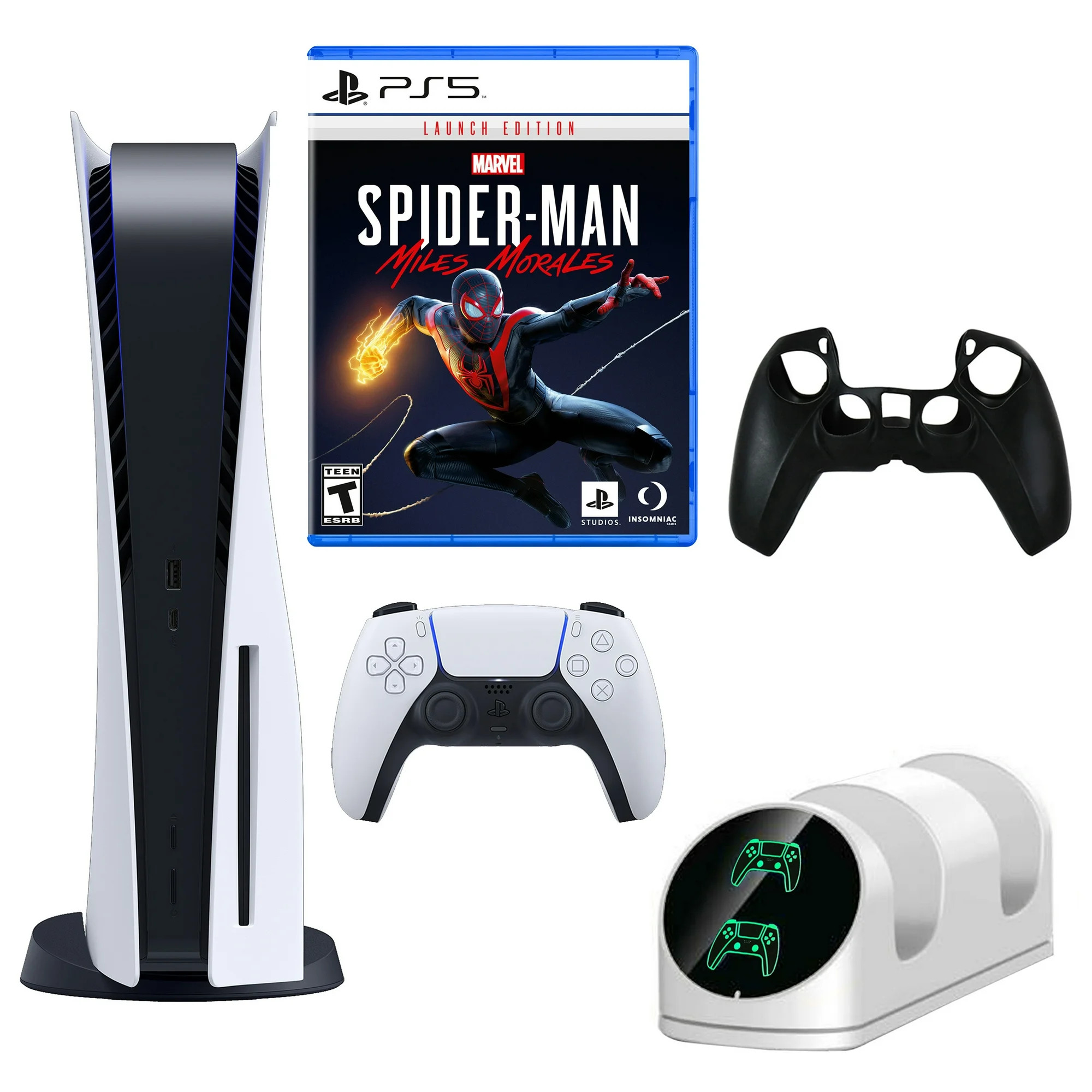 Sony PlayStation 5 Console with Miles Morales Spiderman and Accessories (PS5 Disc Version) | Walmart (US)