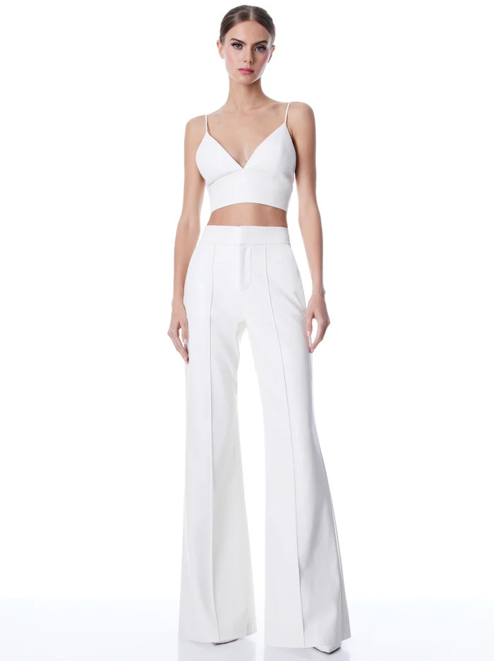 DYLAN VEGAN LEATHER WIDE LEG PANT | Alice + Olivia