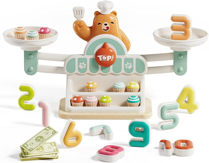 TOP BRIGHT Balance Math Game for Kids, Preschool Math Games for Kids Ages 3-5, STEM Montessori To... | Amazon (US)